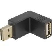 PRO2 PA2311 USB 2.0 Right-Angle Adaptor Double Sided a Plug To Socket Connector