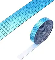 uxcell 5x5mm Self Adhesive Mirrors Mosaic Tiles, 10000 Pcs Square Mini Glass Mosaic Disco Tile Sticker for DIY Craft Disco Ball Party Decoration, Light Blue