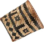 TINEASUR 1pc Bamboo Trash Can Retro Wastepaper Container Paper Storage Container Weave Rubbish Container Bamboo Woven Garbage Can Home Rubbish Can Household Storage Basket Woven Trash Can