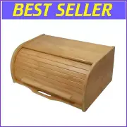 Vintage Style Bamboo Bread Box - Maximize Kitchen Countertop Organization