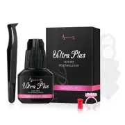Beauty7 Eyelash Extension Glue with Tweezer, Cluster Lash Ultra plus Glue for...