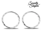 Premium 925 Solid Sterling Silver Faceted Sleeper Earrings (Pair) NEW - Tracked