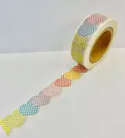 Rainbow Hearts Washi Tape Papercraft Planner Supply Journal Valentine's Day