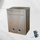 Suggestion Box with Lock Silver Donation Box for Suggestions Charity Contest