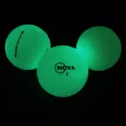 New Nova Dark Tracker Light up LED Twilight Night Glow Golf Ball, Green, 3-pack