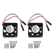 2pcs 3007 Fan for Raspberry Pi 5 - 30x30x7mm Cooler, 30MM 1.18in 3.3V 5V DC Q...