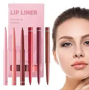 Lip Liner Pencil,6X Waterproof Lipsticks - Smudge-Proof Lip Liner, Long-Lasting Matte Lipstick for Shaping and Sculpting Lips