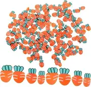 DRESSOOS 10 Sets Carrot Craft Beads Easter Decor Charms Unique Polymer Clay Beads for Projects Festive Charm Supply
