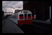 ORIGINAL 35mm SLIDE LONDON UNDERGROUND TRAIN AT WEST BROMPTON STATION