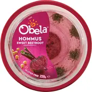 Obela Sweet Beetroot Garnished Hommus 220g