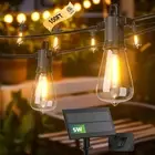 Solar-Powered Outdoor String Lights: 100 FT LED Outside Patio Lights with USB...