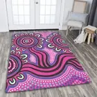 Circle Aboriginal Dot Paint Indoor Mat Livingroom Bedroom Outdoor Rug Carpet 2#