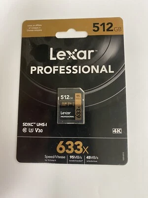 Lexar Professional 512GB 633x microSDXC UHS-I U3 Memory Card with NEW 4K
