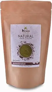Natural Hair Color Henna | Brown | 3.53 Oz (100 g) | Natural Hair Color Powder Made with Premium Botanical Ingredients By KVAAS