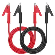 Dual Ended Crocodile Alligator Clips 15A Test Lead Wire Cable 3.3 ft with Copper Clamps Electrical Testing Accessories