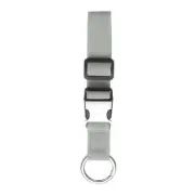 Add A Bag Luggage Straps with Spring O-Ring and Metal Buckle, Silver Grey