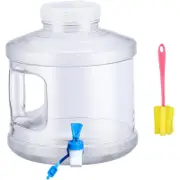 7.5L Household Transparent Water Storage Bucket Wide Mouth Round Barrel with Tap