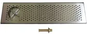 Draft Beer RINSER Drip Tray 30" X 8" W/ S.S. GRILL & 4" METAL DRAIN- DTW-30SS-R