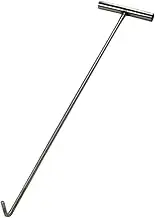 YsXoWiui Manhole Hook Tool Manhole Cover Lifter Hook Versatile Lifting Hook Single Hook Manhole Lid Puller with T Handle for Doors, 68cm Dia 8cm
