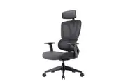 Maestro Furniture MECCA Ergonomic Double Mesh Back & Fabric Seat Manager Computer Office Task Chair - Black