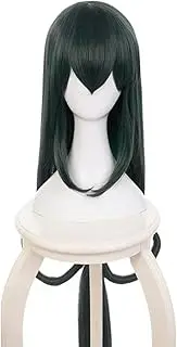 Hamish Anime MHA Asui Tsuyu Wig FROPPY Cosplay Wig with Wig Cap Heat Resistant Hair Anime Cosplay Wig for Festival, Holiday, Cosplay Party, Comic Exhibitions