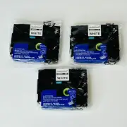 Mark Domain Laminated 12mmX8M White Labeler Tapes P-Touch Labeler 3 Pack