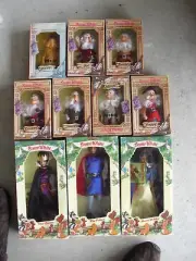 RARE Set 10 Bikin Disney Snow White & Dwarfs Dolls MIB