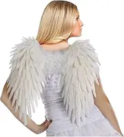 [Fun World] Costumes Women's White Deluxe Feather Angel Wings