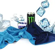 Pack of 5 Cooling Towels, Quick Cooling Towels for Neck and Face, Sweatbands, Cooling Towels, The Coolest Thing is This Gym Towel, Sports Towel to Absorb Sweat. /681(Green,Carrying Bottles)