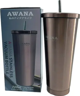 AWANA 城市吸管咖啡杯(700ml) 咖啡杯 保溫咖非杯 隨行杯 不銹鋼保溫杯 隨手杯 手拿杯(伊凡卡百貨)