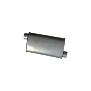 Redback Universal Muffler - 8" x 4" Oval 14" Long 2 1/4" Offset/Centre Baffled