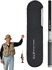 Pocket Fishing Iron - Carbon Portable Fishing Pole 2.1 Metre Light, Trolling Fishing Accessories, Jigging | Catfish, Bass, Salted Water - Travel Equipment and Backpack