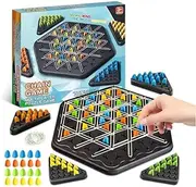 DWYYWSM Chain Triangle Chess Game, Triggle Board Game,Triangle Strategy Desktop Puzzle Interactive Game for Kids Adults Family Party