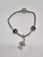 Authentic Pandora Charm Bracelet With Toy Story Charm included as pic;7.5 in