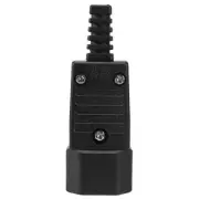 Black IEC-320 C14 Male Plug AC Inlet Socket Connector 250V 10A S3J62118