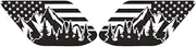 ATATNK Car Side Window American Flag deep Forest Decoration Sticker Cover Sticker Compatible for 4RUNNER External Accessories car Sticker(M005A2 Matte Black)