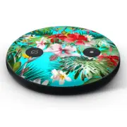 Vinyl Decal Skin for Amazon Echo Input - Tropical Red Hibiscus