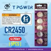 5pcs Tpower CR2450 3V Cell coin lithium button battery DL2450 ECR2450 wholesale