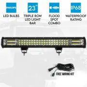 Elinz 23" inch LED Light Bar Work Driving FLOOD SPOT COMBO Offroad 4WD 3 Rows