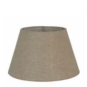 XL Taper Lamp Shade (18x13x10 H) - Dark Natural Linen - Linen Lamp Shade - ELSZ181310NLEU