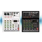 Studio Audio Mixer Sound Mixing Console 4 Channel 48V Power Reverb Portable Line