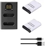 2X 3600mAh EN-EL23 EN EL23 Battery + USB LED Dual Charger for Nikon Coolpix B700 P610s P600 P900s S810c P610 P900 for Nikon EL23 Camera