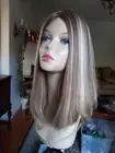 TAMMY'S 100% HUMAN HAIR BROWN TOPPER 7"x7" SILKTOP CHUNKY HIGHLIGHTS