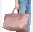 LONGCHAMP Bag LE CLUB PLIAGE Limited Ed ANTIQUE PINK Large TRAVEL BAG PARIS NEW