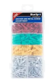 Blue Spot Tools - 285 Pce Assorted Anchor And Metal Screw Set