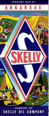 1957 Skelly Road Map: Arkansas NOS