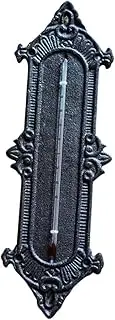 CIMAXIC Indoor Wall-mounted Thermometer Greenhouse Tool Cast Iron Wall Decor Accurate Temperature Gauge for Home