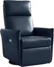 Electric Swivel Recliner Chair Sinlge Sofa Lounge Remote Control USB Port Midnight Blue