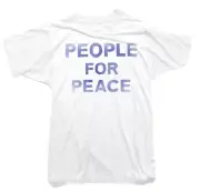 John Lennon Official T-Shirt - People for Peace Tee worn by John Lennon - Mens