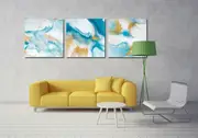 Set of 3 Abstract Stretched Canvas Print